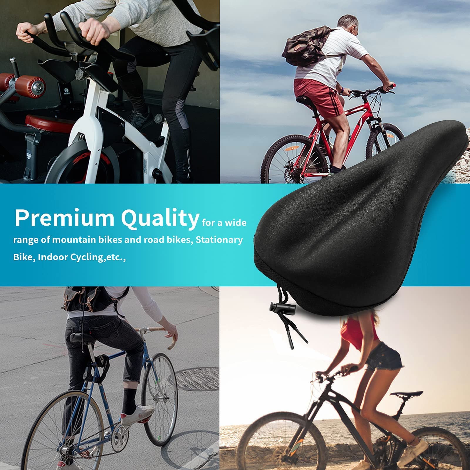 Coussin de siège de vélo compatible avec Peloton Bike & Bike Plus