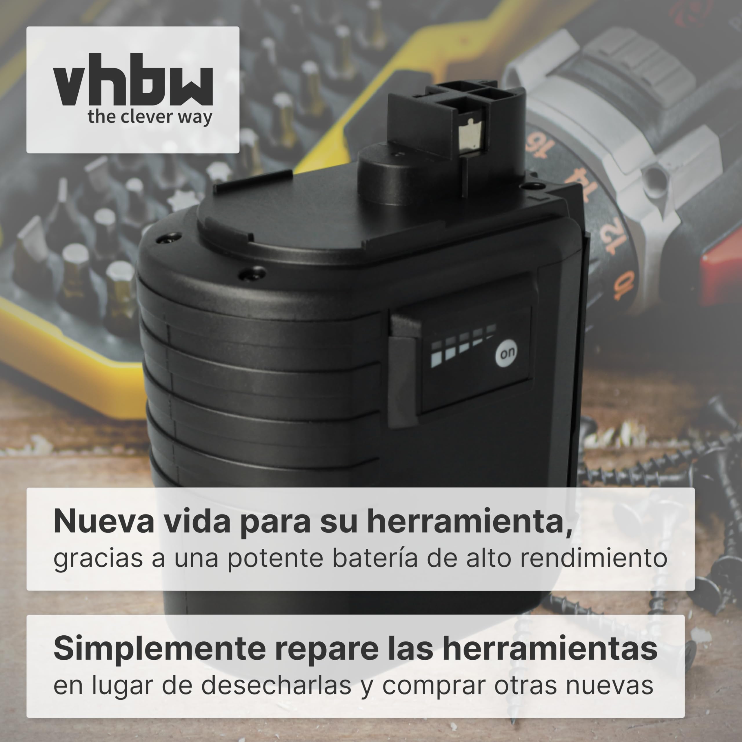 vhbw Batería Recargable Compatible con Ramset DD524, DynaDrill 524, PA6-GF35, PAGF35 Herramientas eléctricas (2000 mAh NiMH 24 V)