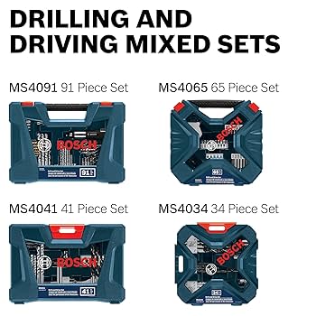 Amazon.com: BOSCH MS4091 91-Piece Drilling and Driving Mixed