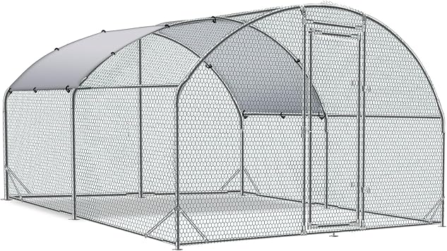 TOLEAD Large Metal Chicken Coop Upgrade Tri-Supporting Wire Mesh Chicken Run,Chicken Pen with Water-Resident and Anti-UV Cover,Duck Rabbit House Outdoor9 W x 13 L x 6.5 H