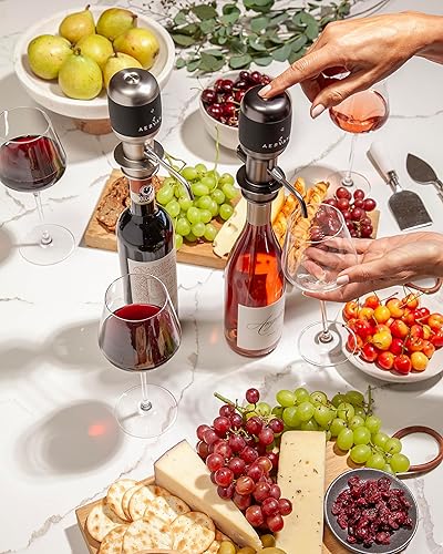 Miniatura 6 de Aervana Seleccione: Aireador y dispensador de vino eléctrico variable - Decantador de aire - Grifo de vino personal para vino tinto y blanco 25.4 fl