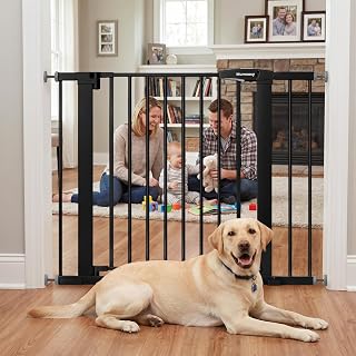 Mumeasy Extra Wide Baby Gate Fits 36-47'', 36 Tall, Black
