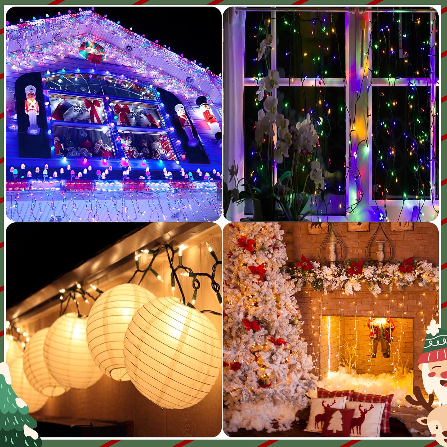 MEILIDY Christmas Light Clips, Weatherproof Plastic Gutter Clips for Hanging Outdoor Holiday Seasonal String Lights, Clear, 100 Pcs