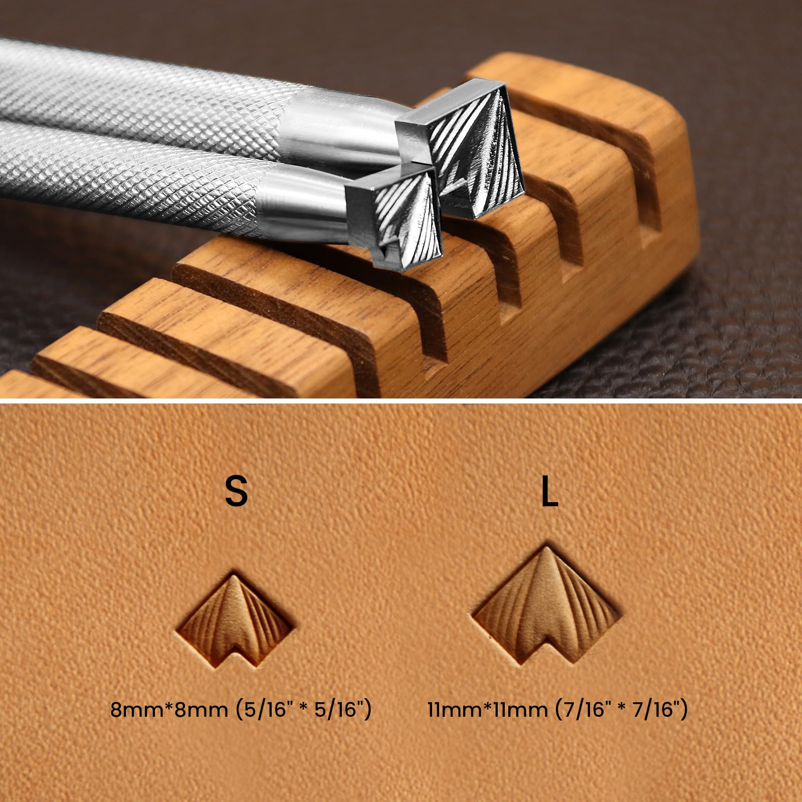 Dragon Scales Leather Stamp 304 Steel Stamping Tool Carving Punches Tools Craft Leathercrafting (8mm)