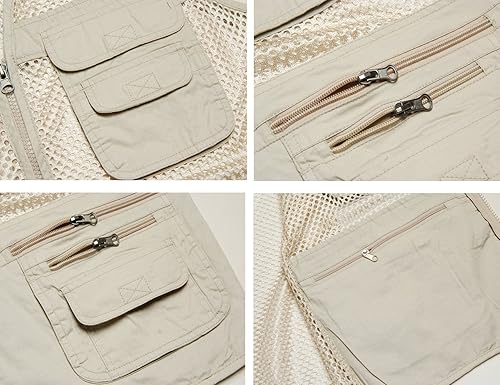 Miniatura 5 de Flygo Chaleco de malla de secado rápido para hombre con múltiples bolsillos