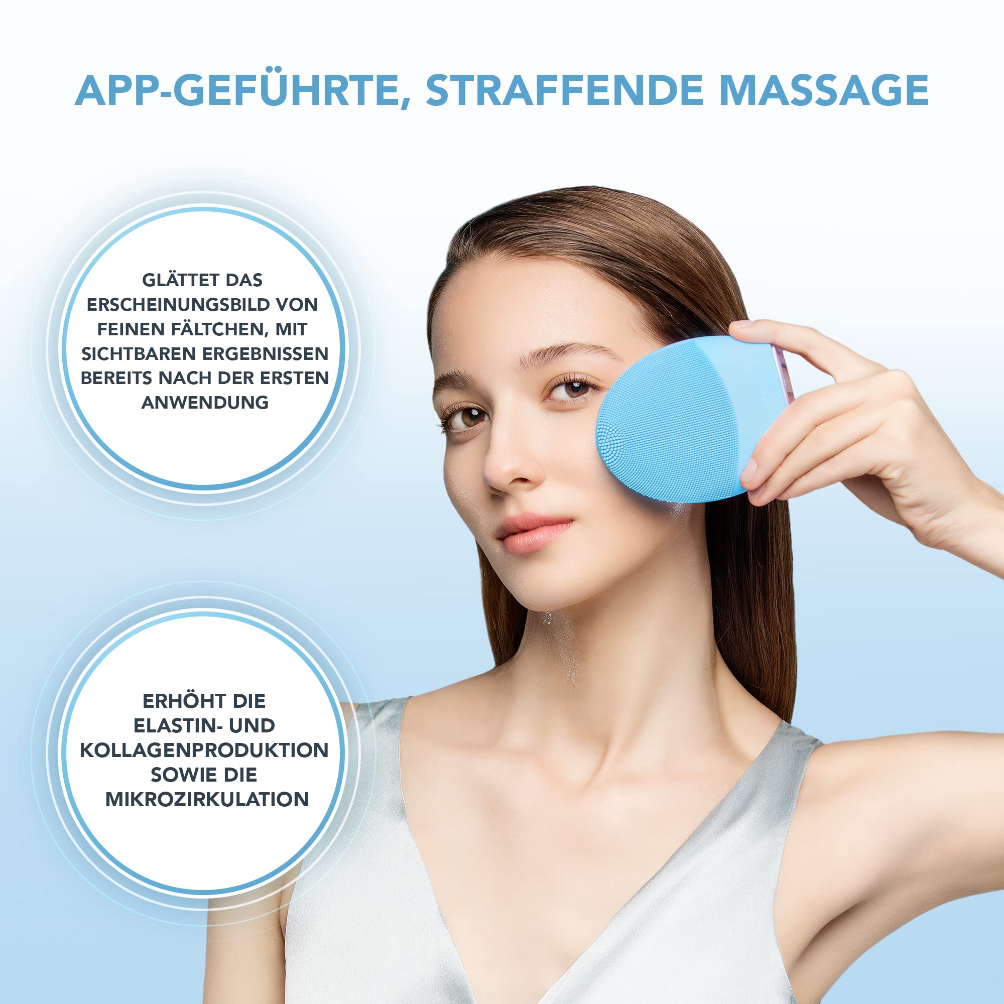 FOREO LUNA 3 Mischhaut - Gesichtsreinigungsbürste - Straffendes Gesichtsmassagegerät - Hygienische Gesichtspflege - Reisefreundliches Gesichtspeeling - Silikonbürste - App-verbunden