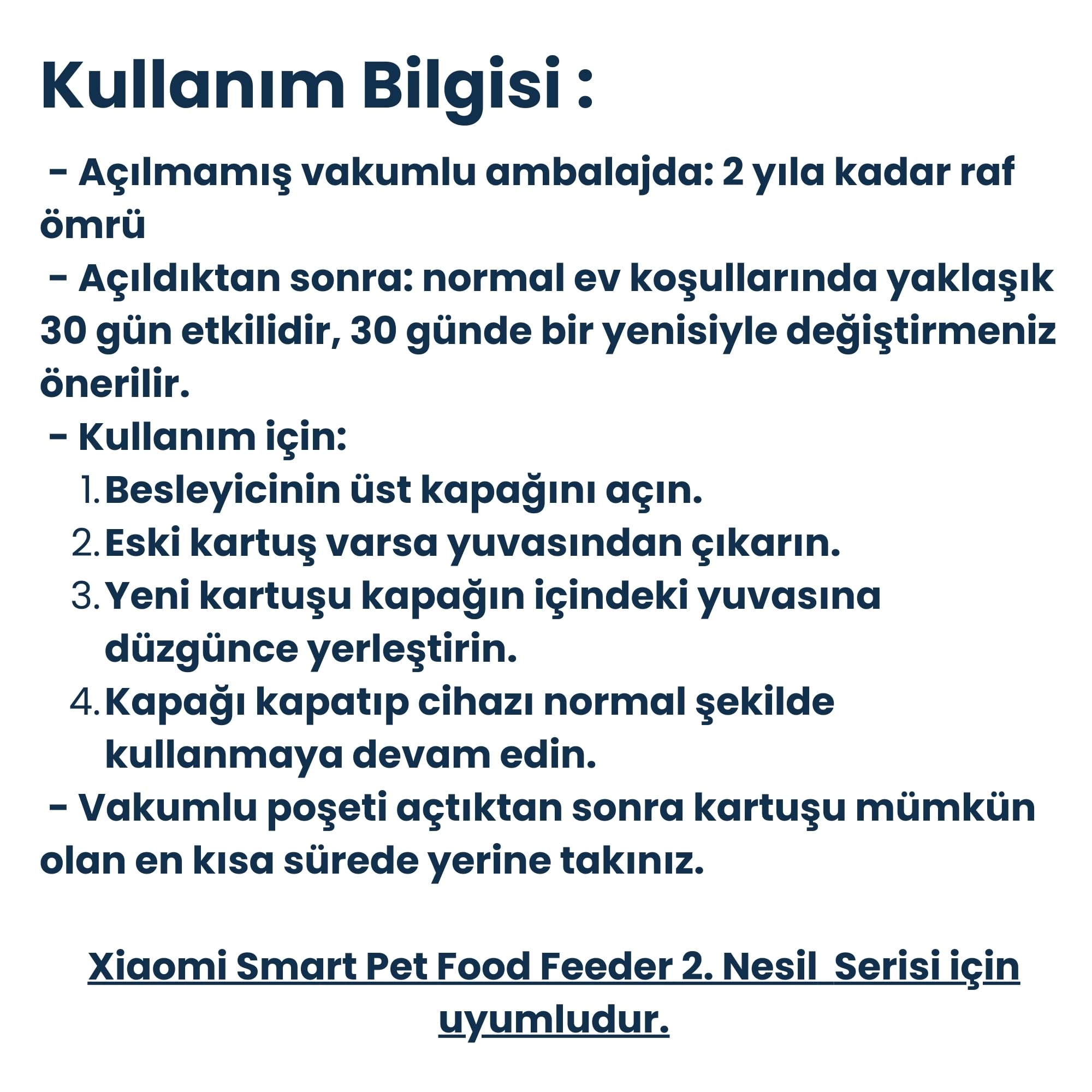 TechCore Xiaomi Smart Pet Food Feeder 2 Uyumlu Nem Giderici Kartuş (Nem Alıcı Kurutucu Desiccant) (1)