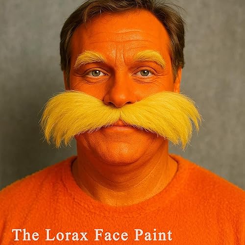 Miniatura 2 de Wismee Ojo naranja negro Deportes, palo de pintura de cuerpo de cara naranja, resistente al sudor, impermeable, pintura facial, maquillaje para