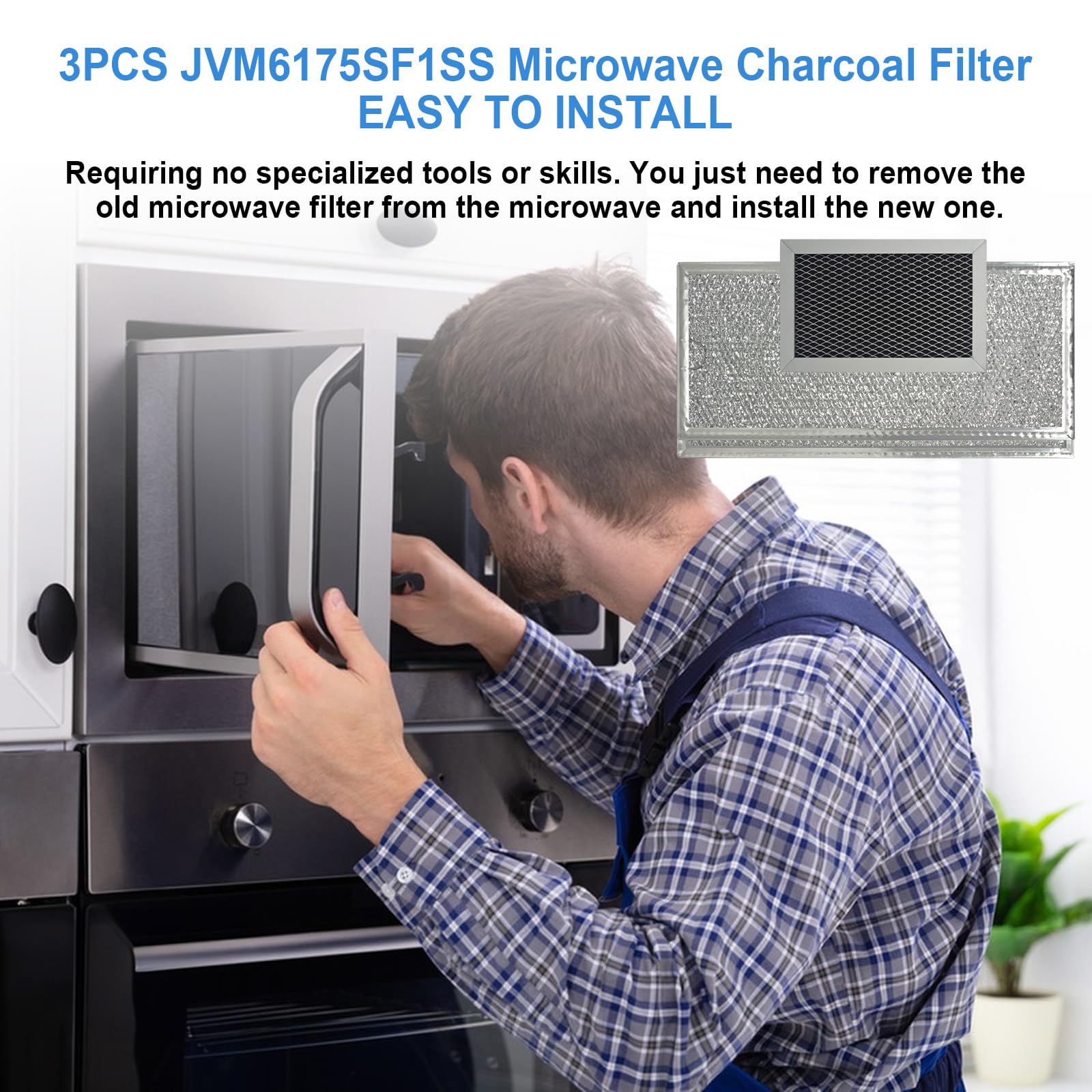 Amazon.com: 3 Pcs Microwave Charcoal & Grease Filter Replacement