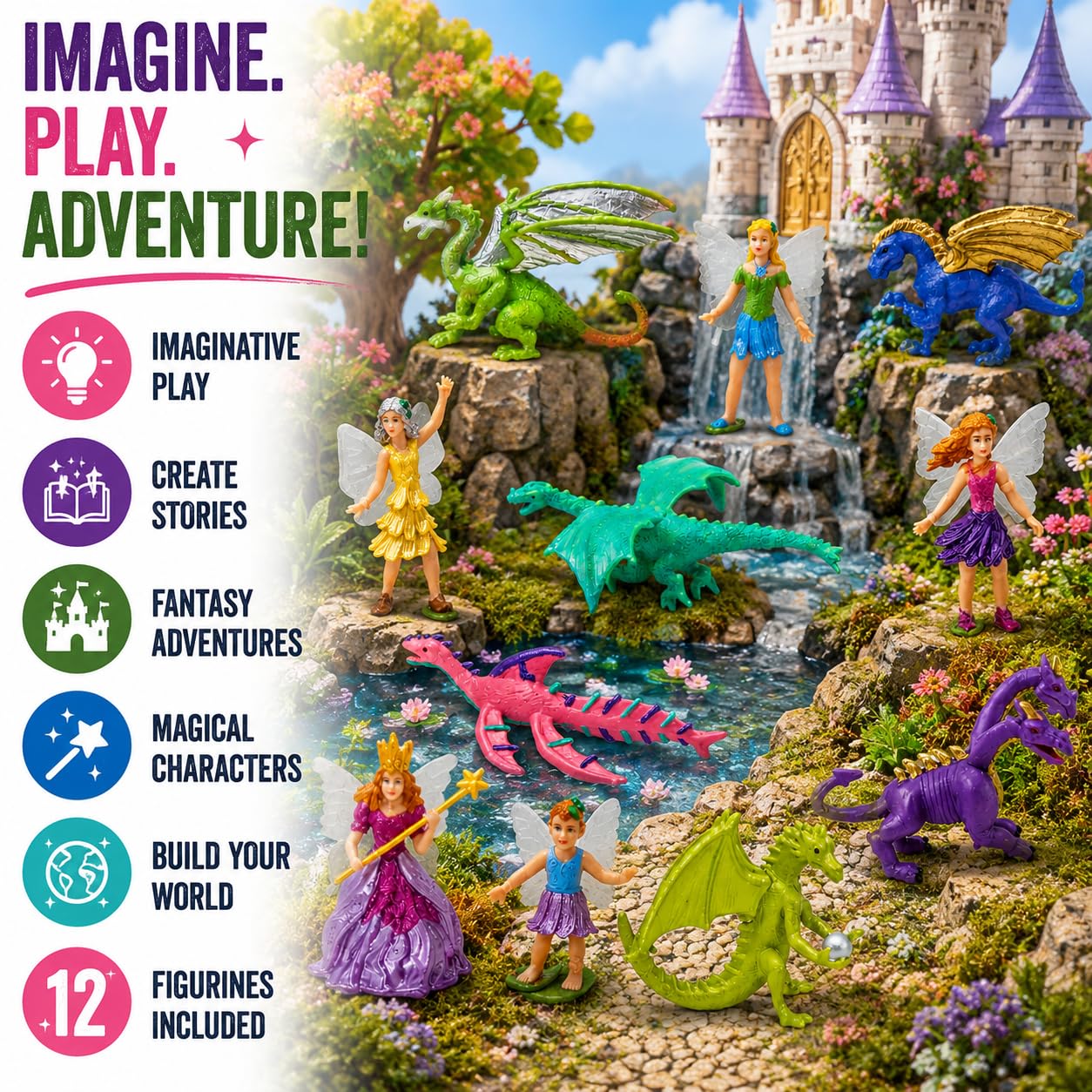 Safari Ltd. Super TOOB – Fairies and Dragons – Realistic Hand