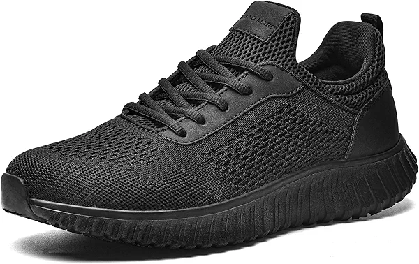 Bruno Marc Men's Non Slip Work Shoes Walking Zapatos Trabajo Black & Lightweight Food Service Chef Kitchen Restaurant Resistant Sneakers,Size 11,Black,SBWO2302M