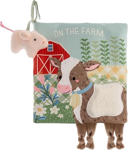 Stephen Joseph, Libro de tela suave, libro de actividades suaves para bebés, 6 páginas rellenas sensoriales, juguetes sensoriales para bebés y niños