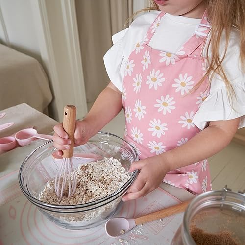 Miniatura 3 de ZICOTO Delantal infantil para niñas y niños, delantal con bolsillo para cocinar, hornear y manualidades, regalo de Navidad para pequeño chef