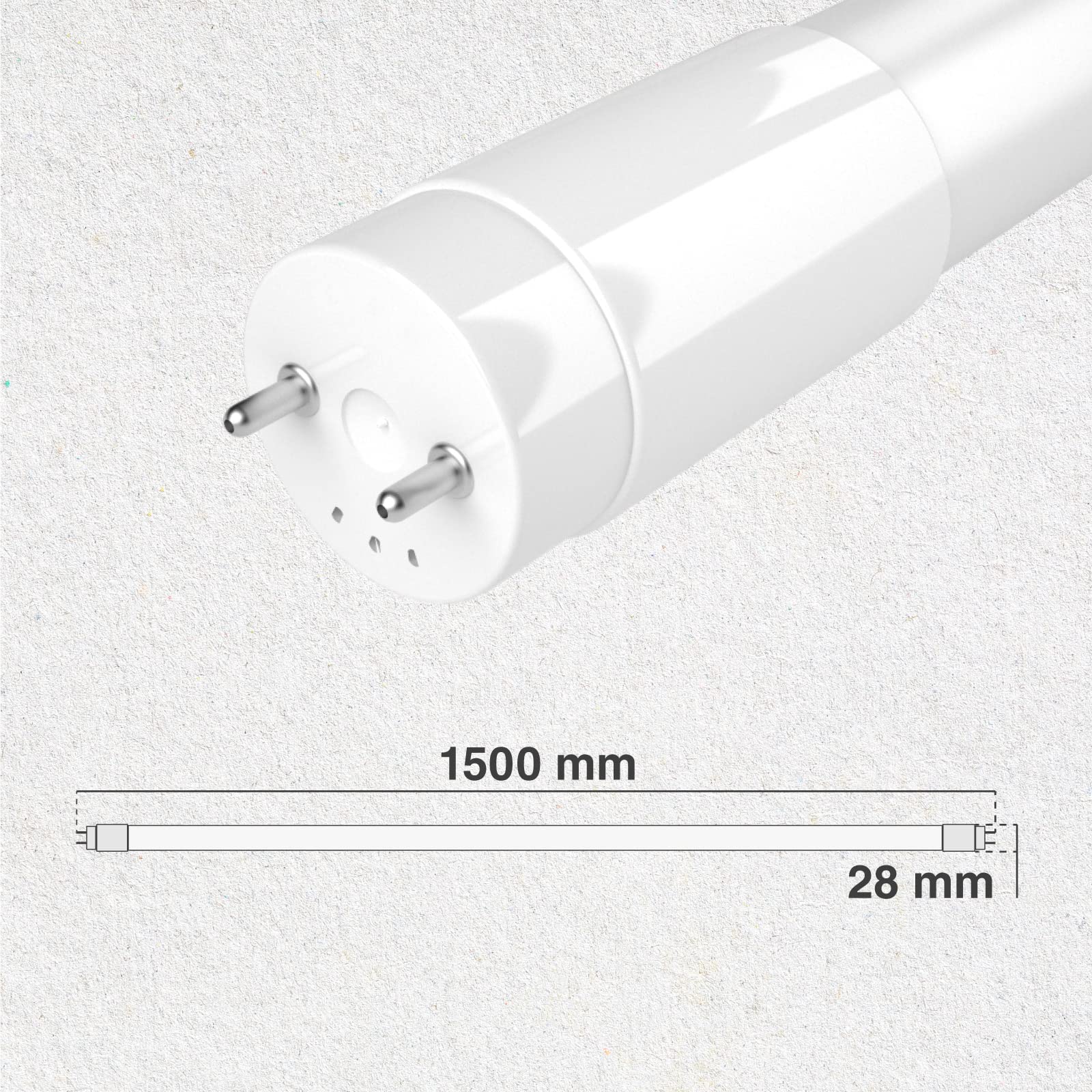 Eurocali 10x Tubo LED T8 22W 150cm Alta Luminosità 3300 lumen Fascio Luminoso 320° - Luce Bianco Freddo 6500K - Sostituzione Neon