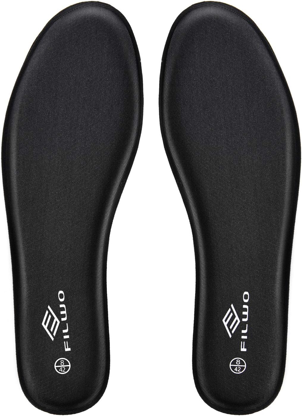 Memory Foam Insoles Men Comfy Soles Replacement, Walking Boots Insole Inserts for Sports Running Shoes Trainers Sneakers Working Shoes, Comfort Insoles Women Cushion Soles 1Pair Black US9.5 EU43