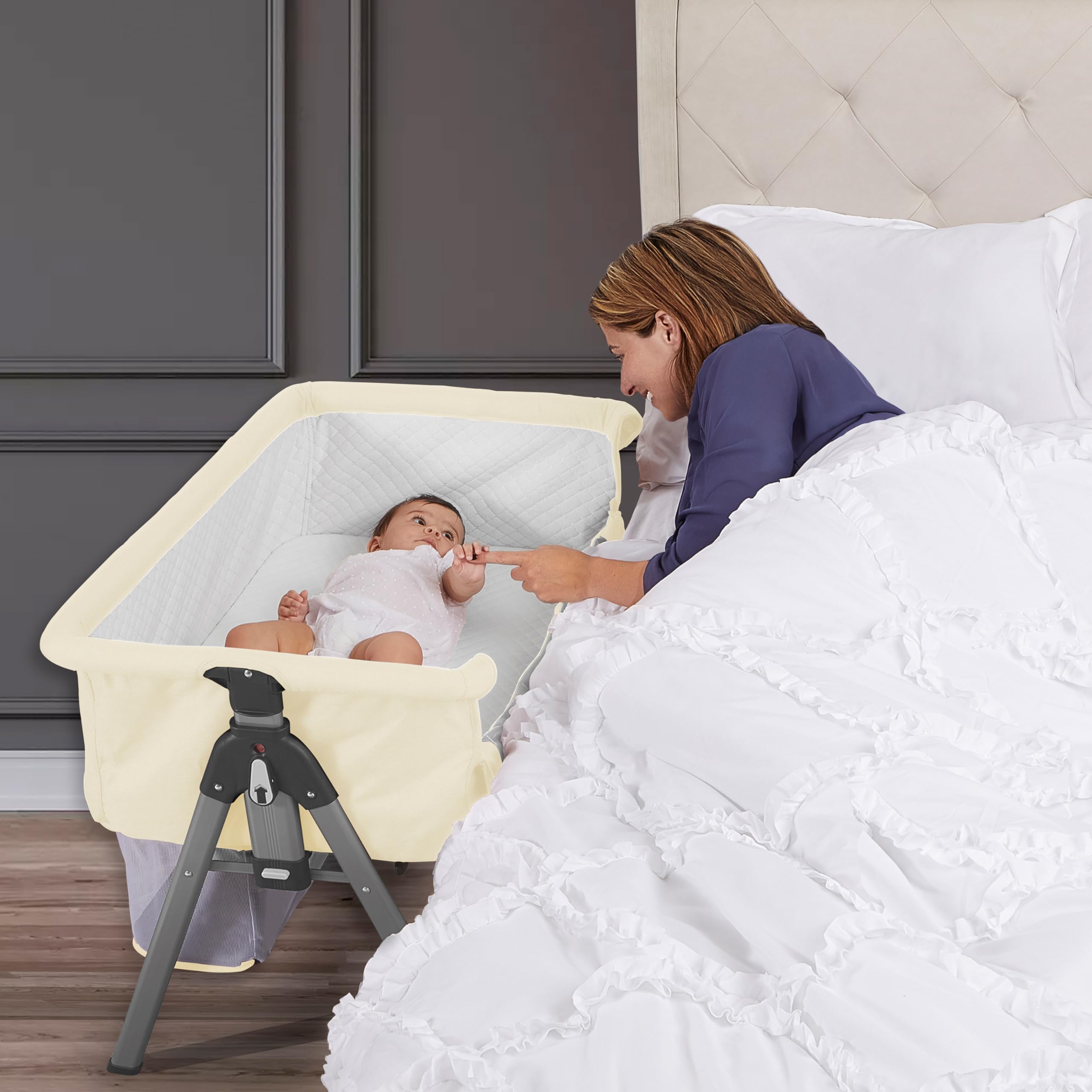 Amazon.com: Dream On Me Lotus Bassinet and Bedside Sleeper in