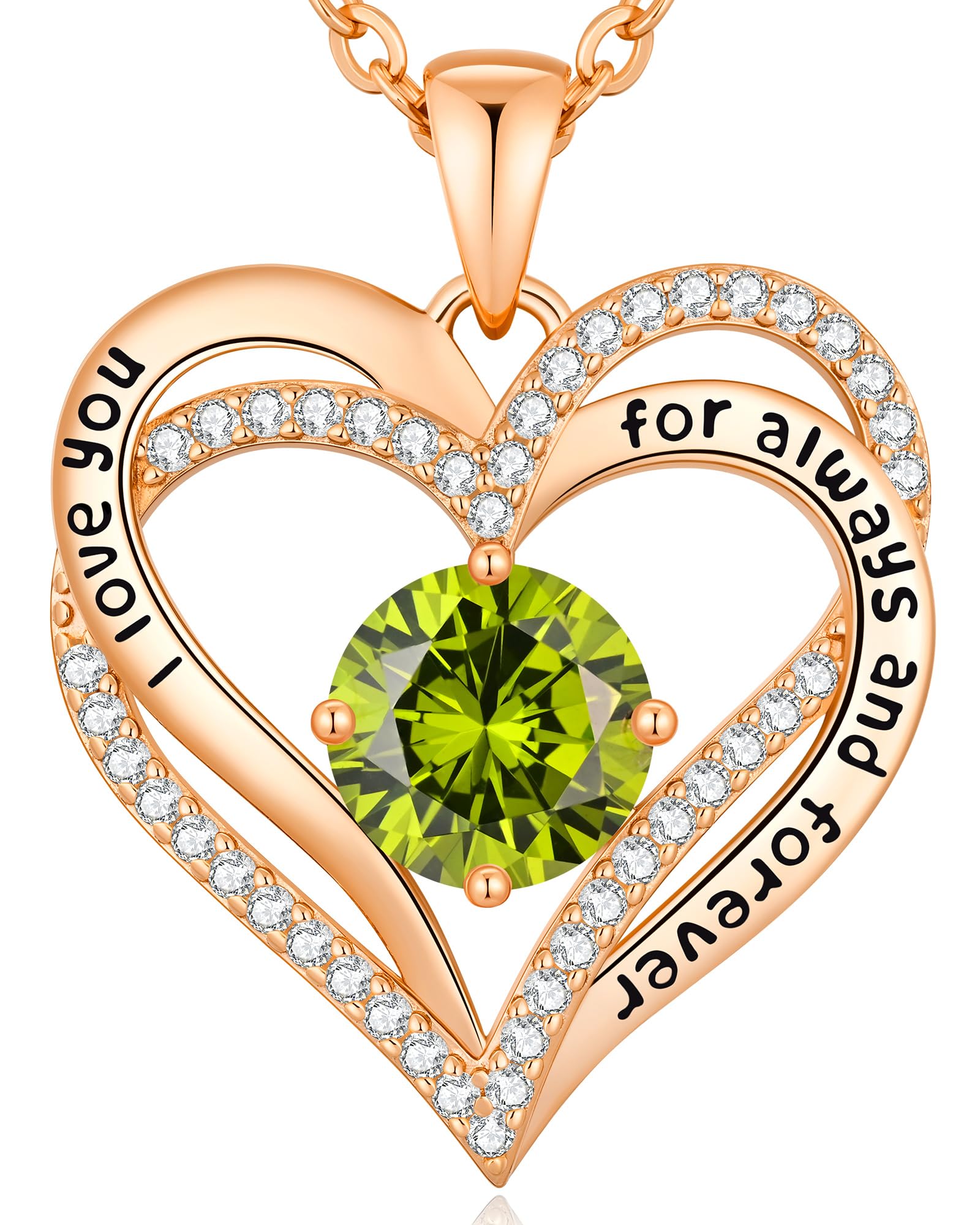CDE Kette Damen Herz Anhänger Halskette für Frauen Schmuck Geburtstags Geschenk für Sie Freundin Weihnachten Valentinstag Muttertags Geschenk Hochzeit Jubiläum