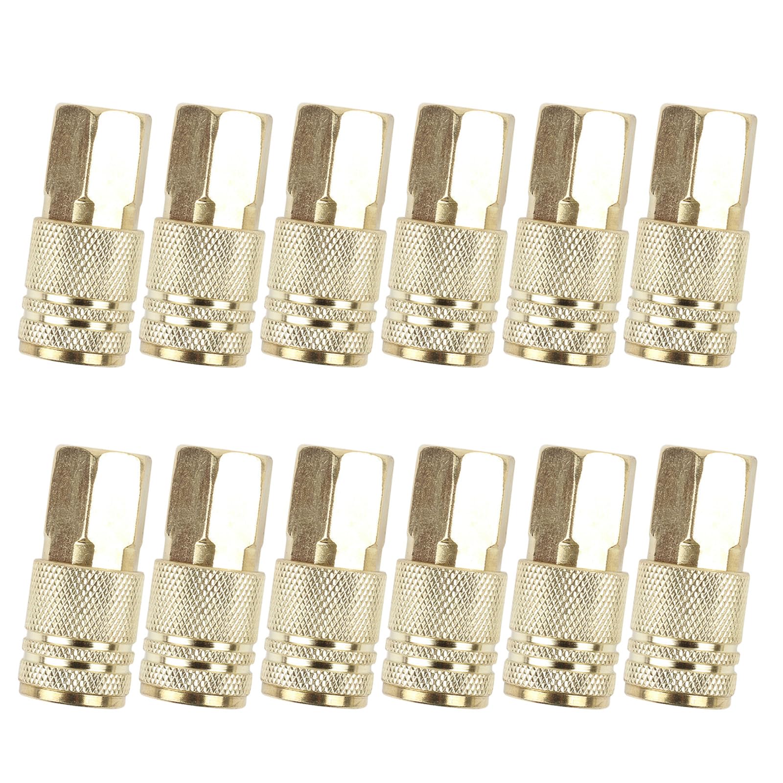 Loytv Women's 1 / 4Inch Brass Disconnect Couplers Air Compressor Connector Set Of 12 For Air Compressor Connection Airtights Seal Couplers