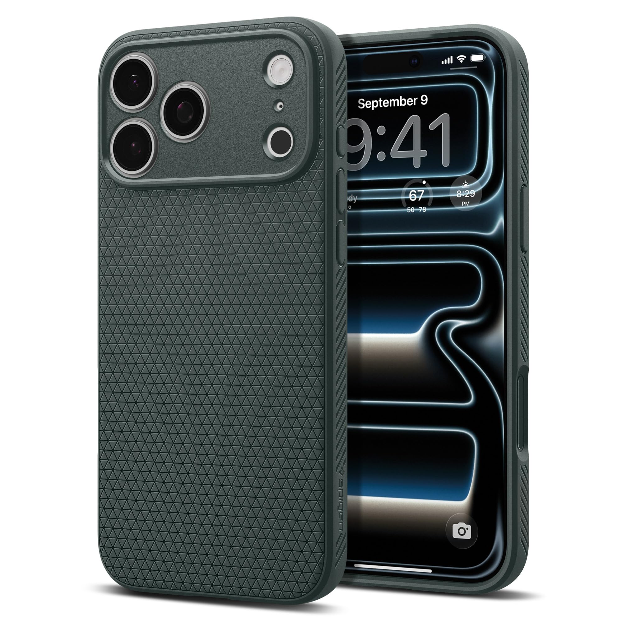 Spigen Liquid Air Back Cover Case Compatible with iPhone 17 Pro Max (TPU | Abyss Green)-image-26