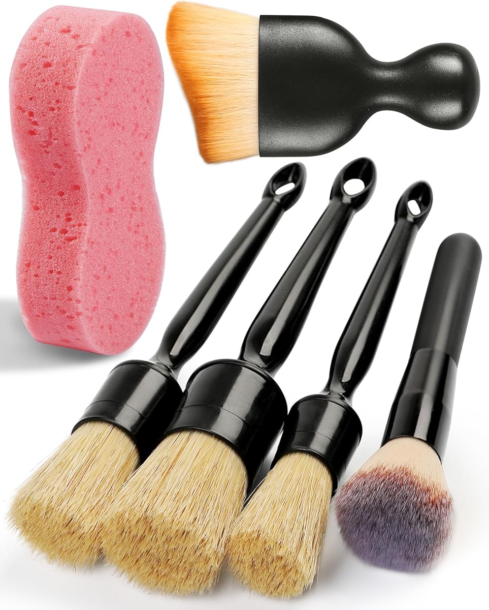 Car Detailing Brush Set- 6 PCS