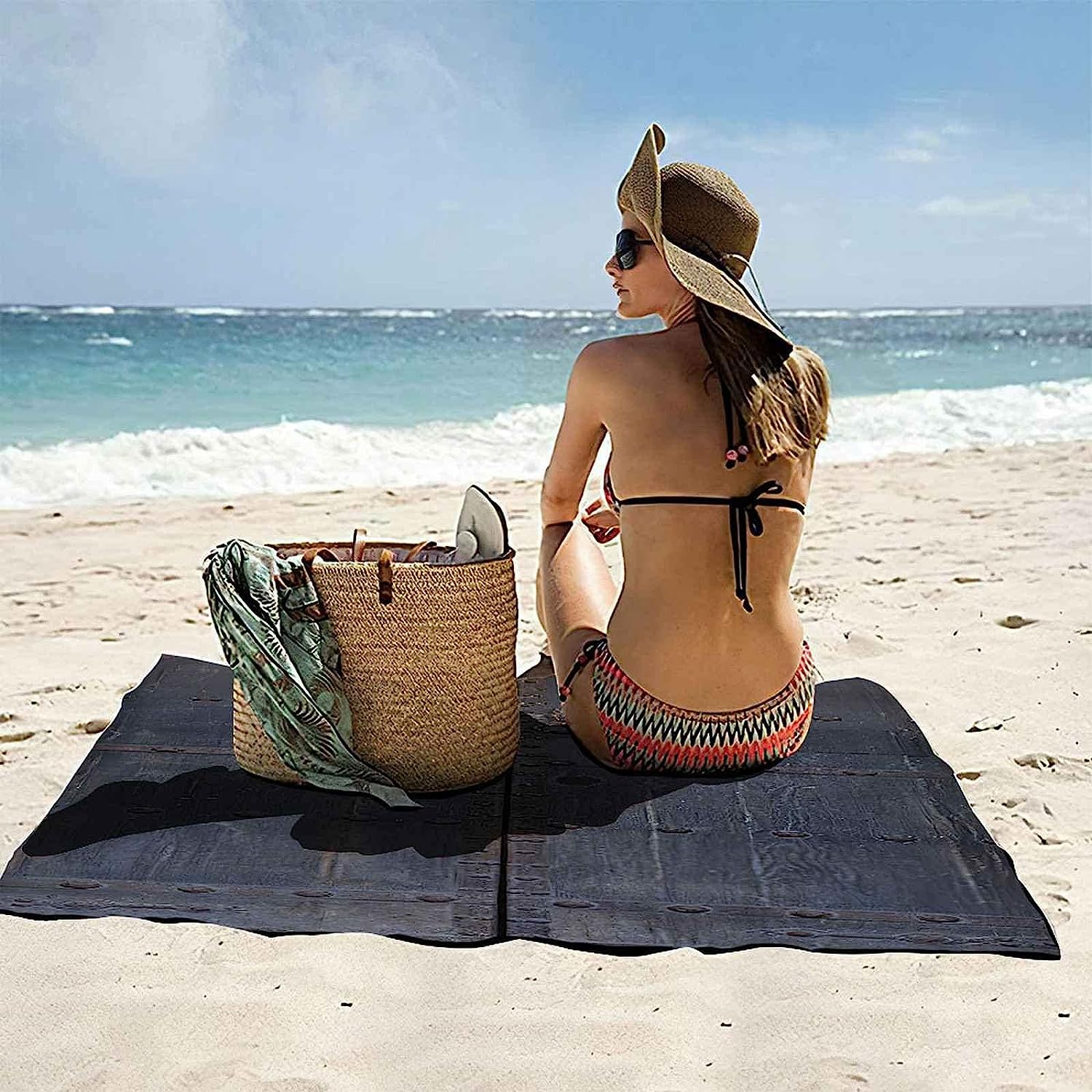 Telo Mare, Compatto E Leggero, Asciugatura Rapida, Ultra Assorbente, Per Spiaggia, Viaggi, Campeggio, Piscina, Asciugamano Spiaggia 3D, Cancello In Ferro D'Epoca 200 X 200 Cm -0R5L-R9T