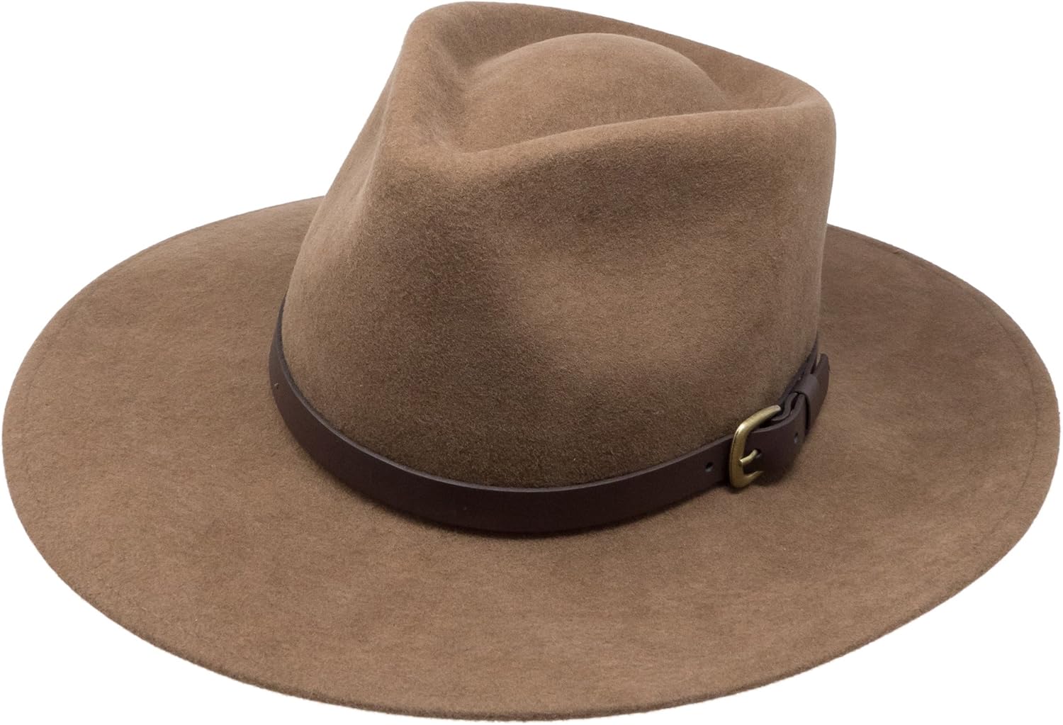 B&S Premium Lewis - Wide Brim Fedora Hat - 100% Wool Felt - Water Resistant - Leather Band - Image 7