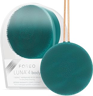 FOREO LUNA 4 - Cepillo corporal - Cuidado de la piel de todo el cuerpo - Exfoliante corporal exfoliante - Mejora la absorción de loción activos- Herramienta de drenaje linfático premium para el