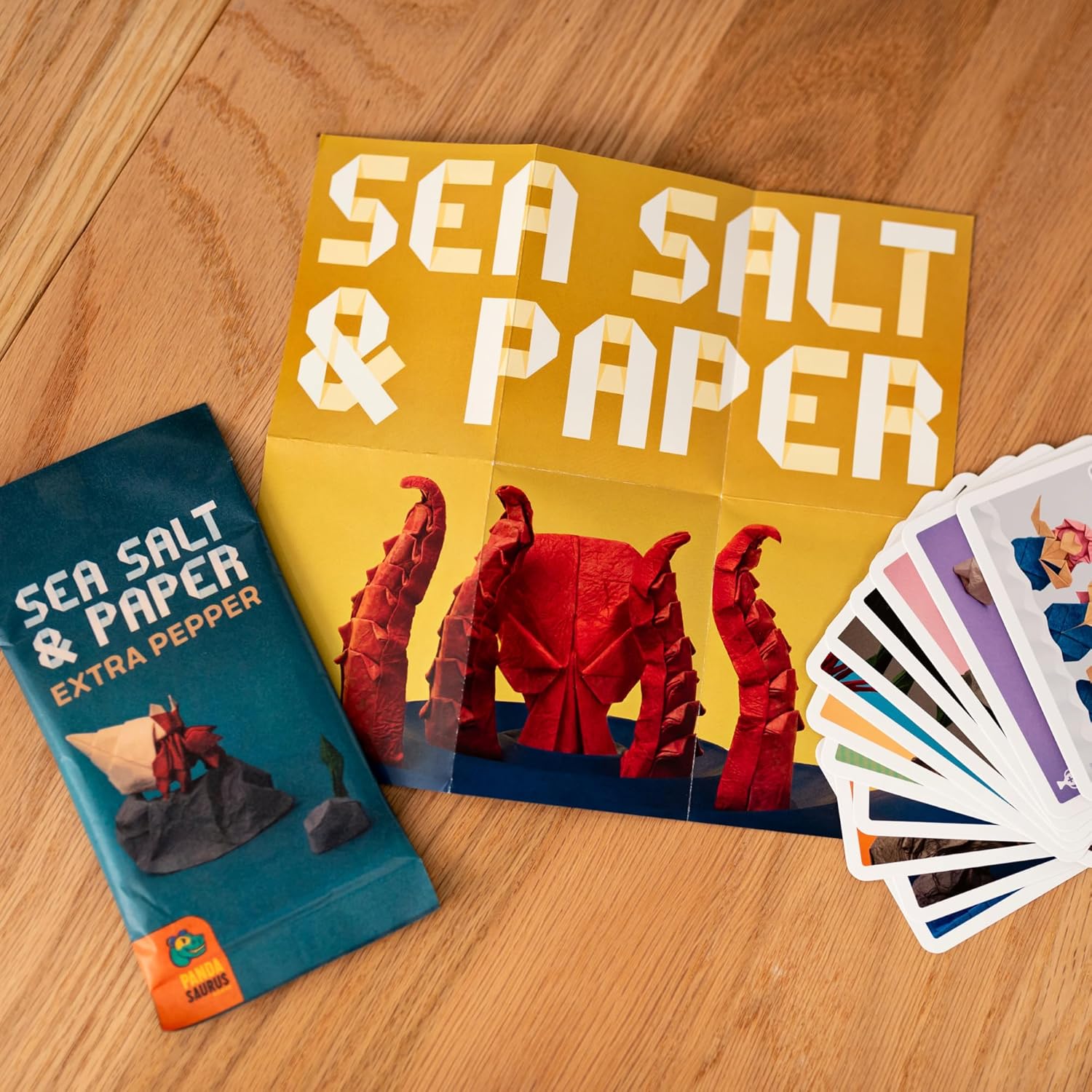 Pandasaurus Games Sea Salt & Paper: Extra Pepper Card Game Expansion - Add 12 Effect Cards for Dynamic New Rules and Surprising Twists for Kids & Adults, Ages 8+, 2-4 Players, 45 Minute Playtime