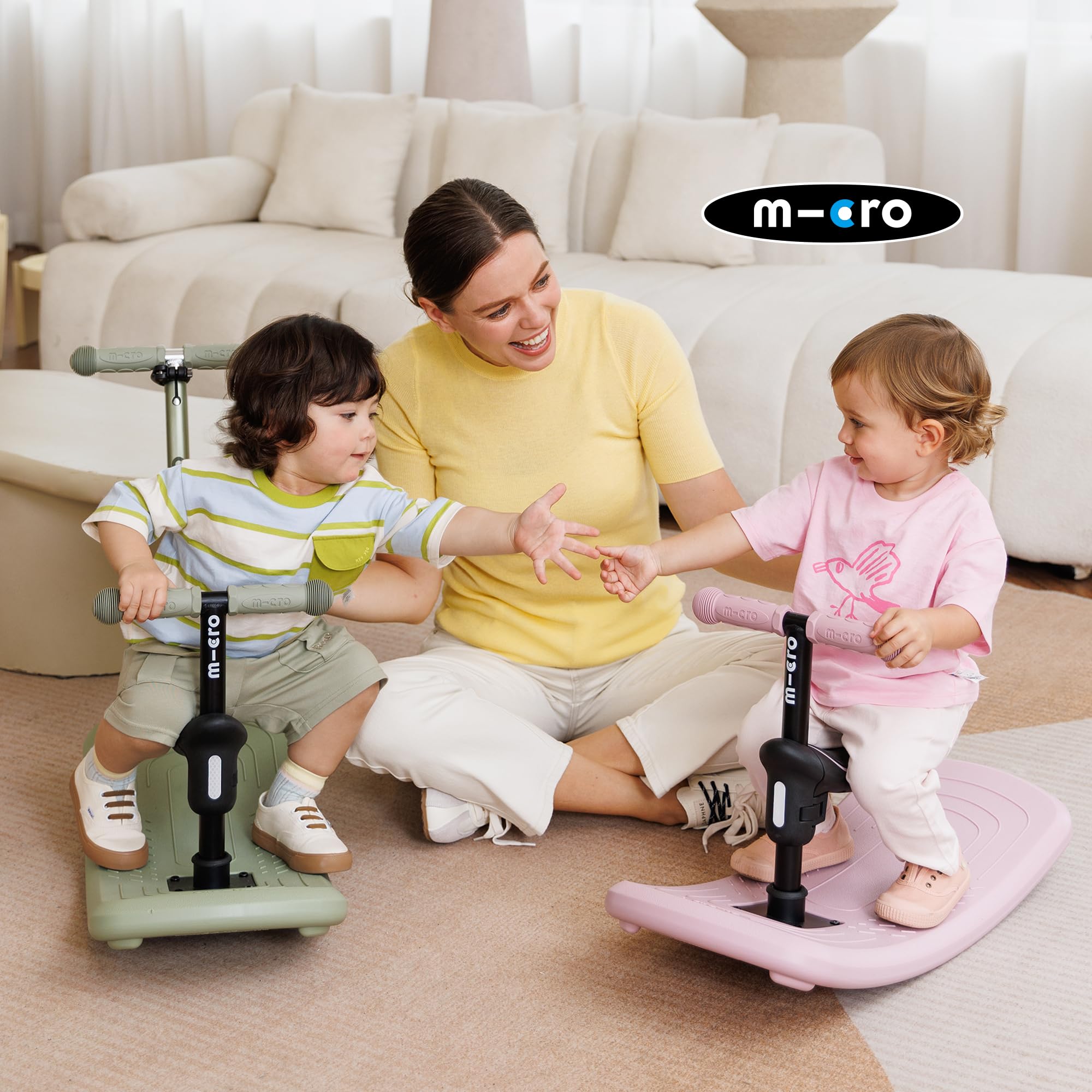 micro™ mini micro Deluxe Rock & go LED | Das ORIGINAL | Innovatives 6-in-1 System | Vom Wippen zum Scooter, Alles INKLUSIVE | Roller für Kinder von 1 bis 6 Jahren