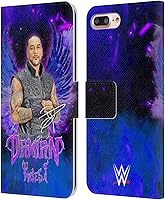 Vista 1 de Head Case Designs Officially Licensed WWE Portrait Damian Priest Leather Wallet Case Compatible with Apple iPhone 7 Plus/iPhone 8 Plus