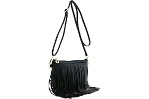 FashionPuzzle Small Fringe Crossbody Bag with Wrist Strap - fringe fanny packs for women
