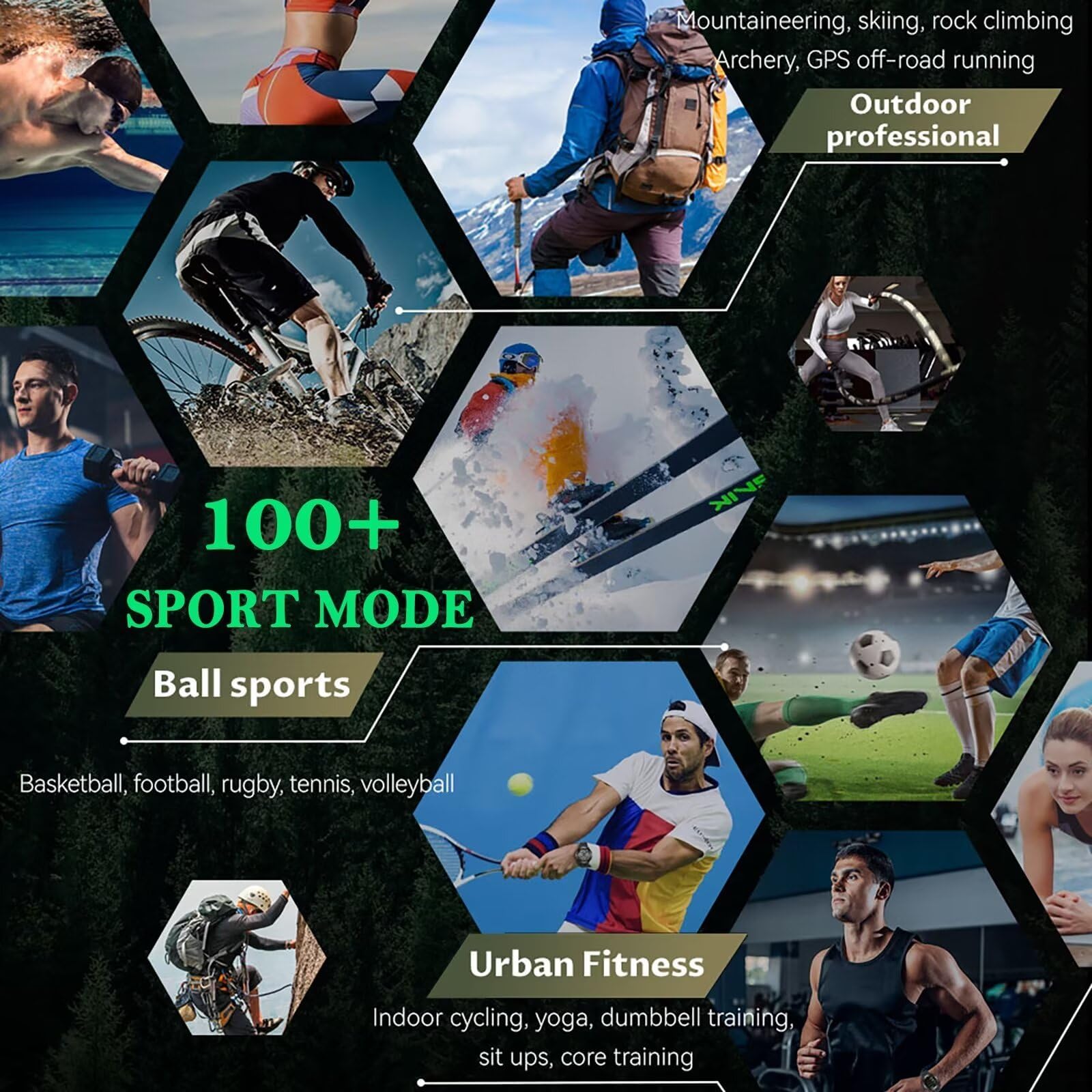 GPS Smartwatch Herren Barometer Militär Uhr Kompass Höhenmesser Outdoor Sportuhr Fitnessuhr Telefonfunktion Gesundheitsuhr Blutdruck Pulsuhr Schrittzähler Laufuhr Aktivitätstracker Military Watch