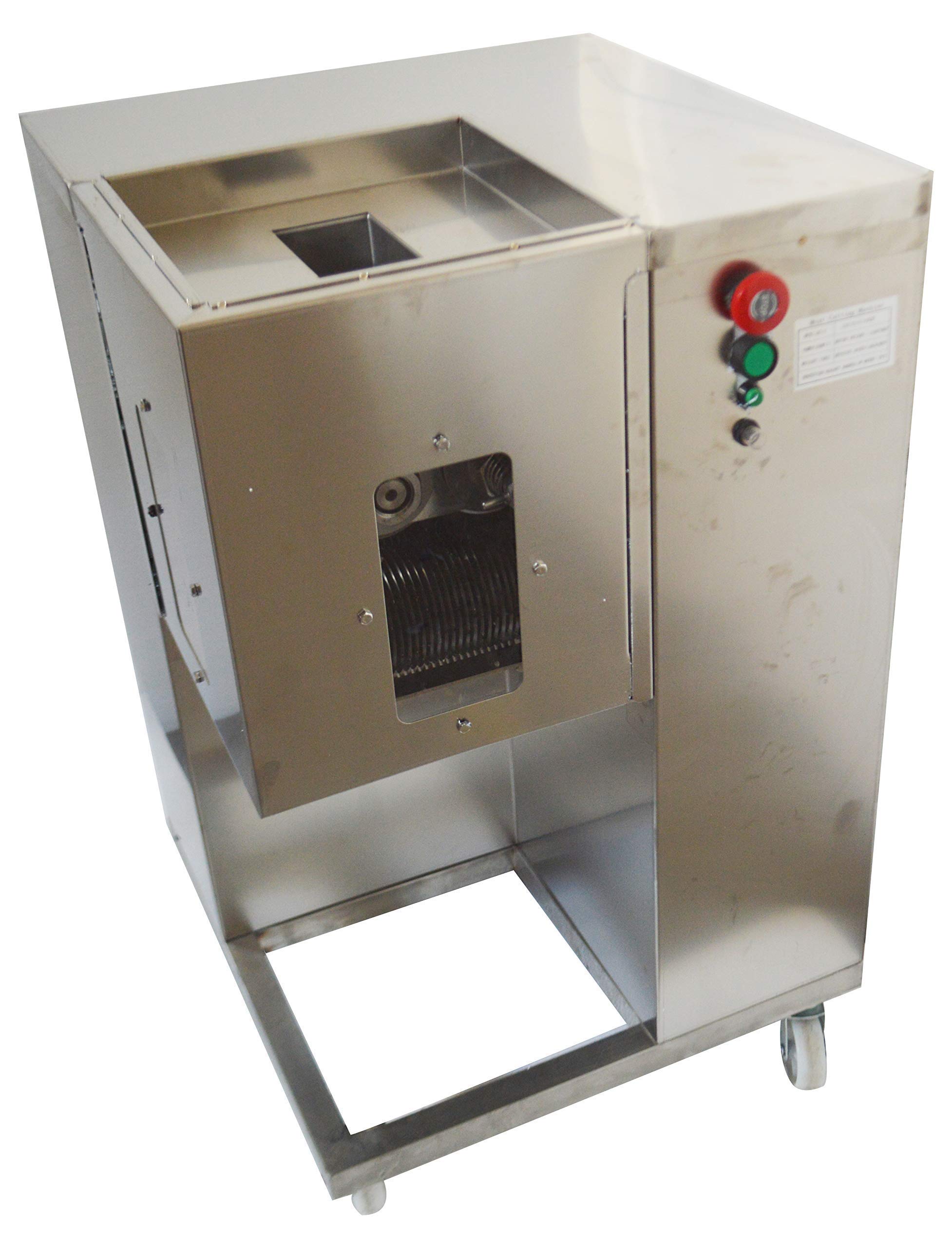 INTSUPERMAI Commercial Meat Cutting Machine Meat Slicer QSJ-A 4mm Blade Meat Cutter Slicer Grinder Electric Steak Pork Meat Cutter Slicer Electric Shredded Slicer 110V with Double Motor