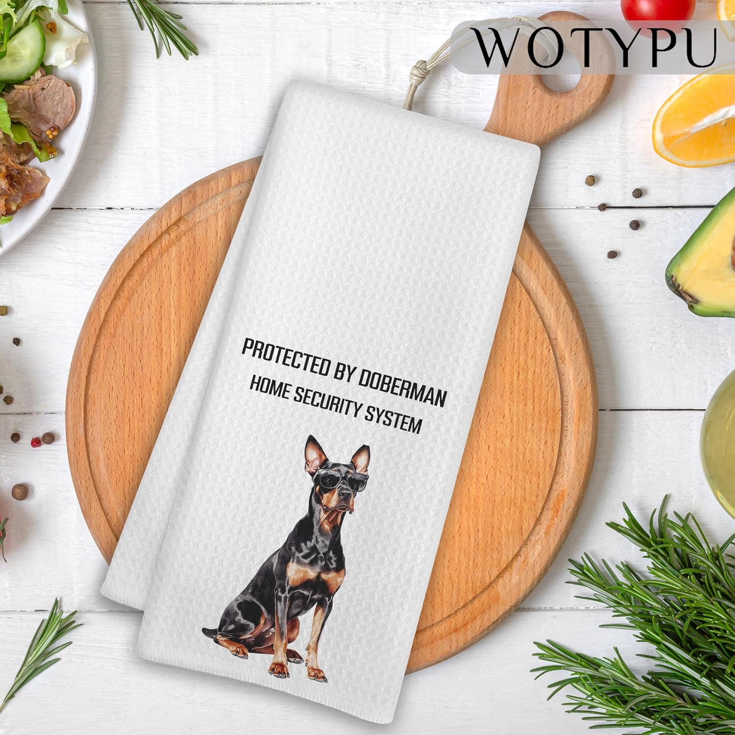Funny Doberman Gifts Kitchen Towels, Doberman Gifts for Women Dish Tea Towel for Kitchen Decor, Dobermans Gifts Hand Towels for Bathroom Decor, 16X24 Inch - Image 2