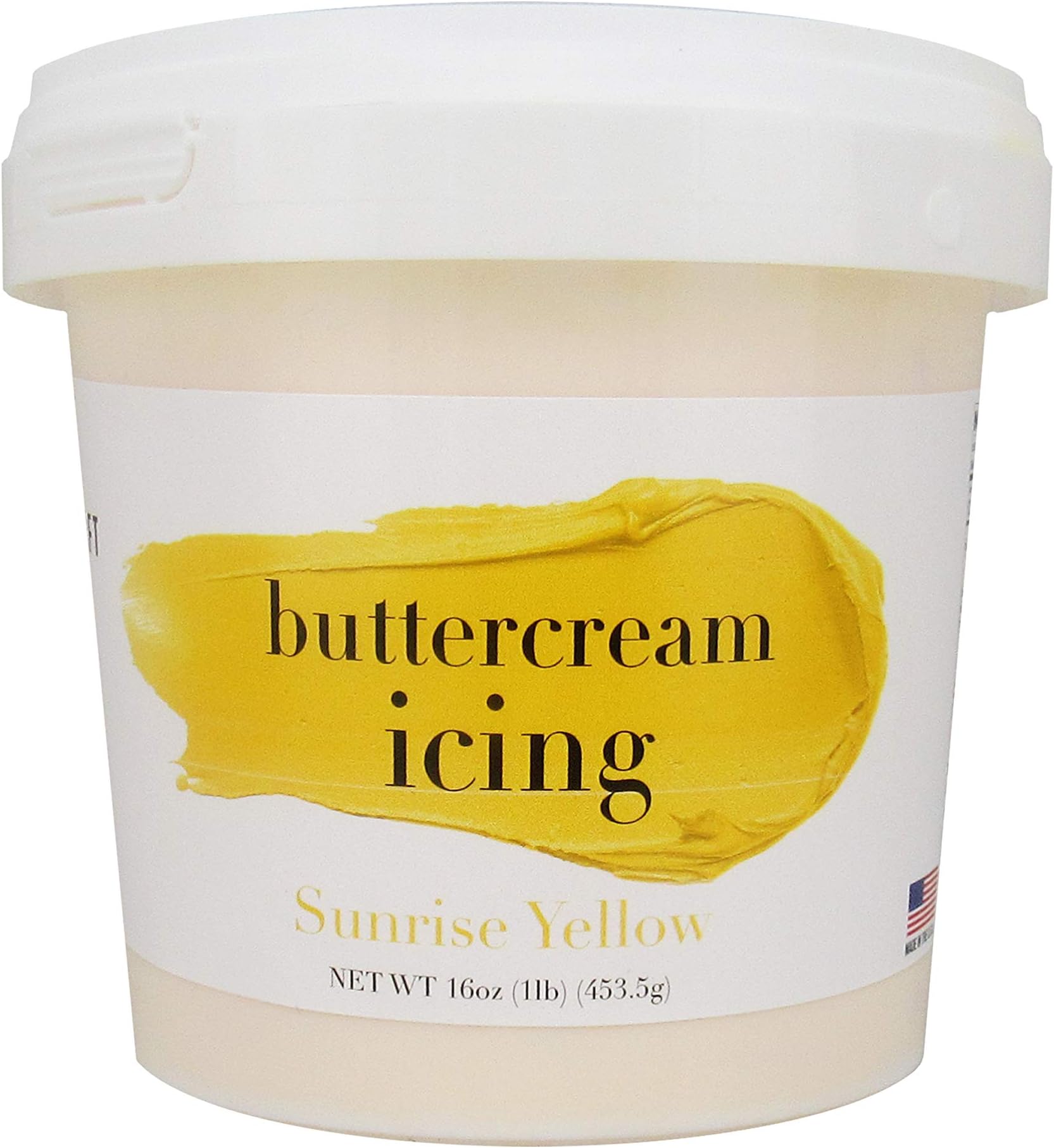 Cake Craft Whipped Buttercream Icing Sunrise Yellow 16 Ounces
