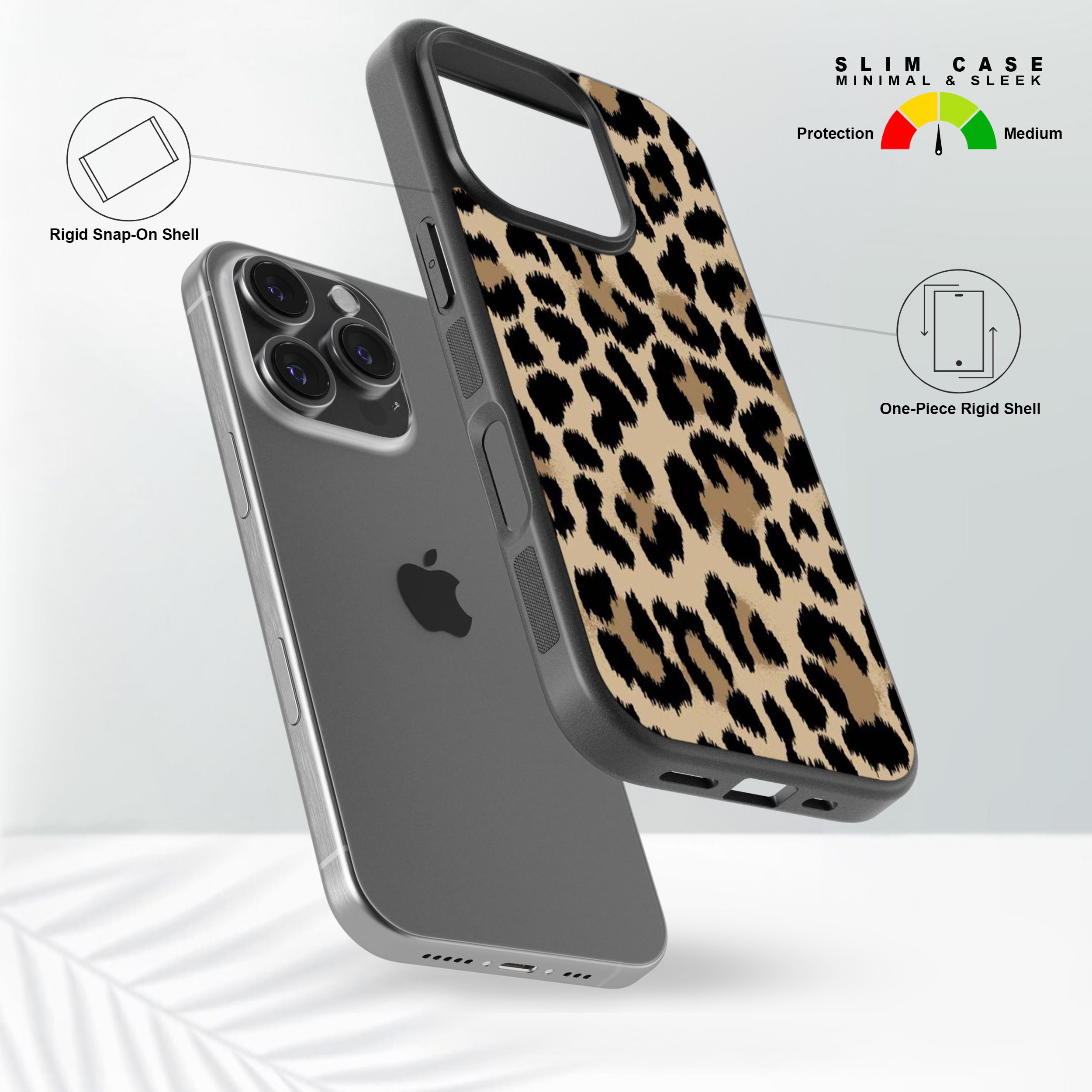 ARTXONE Brown Leopard Skin Printed Case for iPhone 16 Pro Max