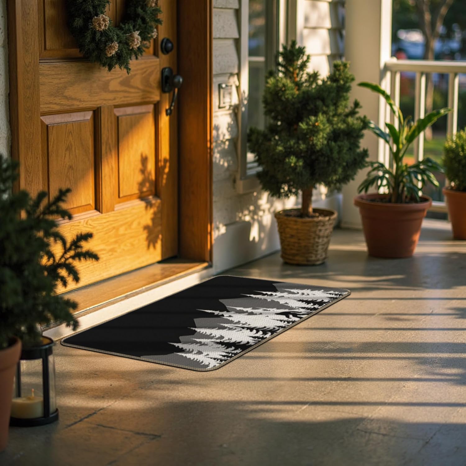 Bigfoot Sasquatch RV Door Mat, Camper Entry Rug for Outdoor Camping, RV Must Haves Doormat for Inside Outside Entrance, Sasquatch Welcome Mat for Camper Door, Camping Lover Gifts, 17x30 Inch
