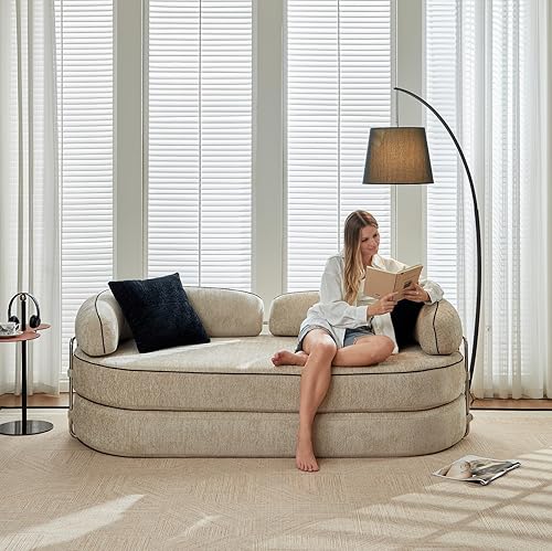 5-in-1 Folding Convertible Sofa Bed, 78 Inch Compression Oversized Corduroy