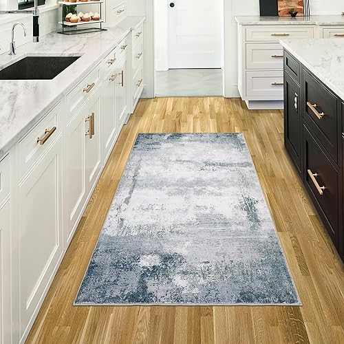 Miniatura 6 de Alfombra abstracta moderna de 3 x 5, antideslizante, resistente a las manchas, lavable, con respaldo de goma, alfombra de suelo que no desprende