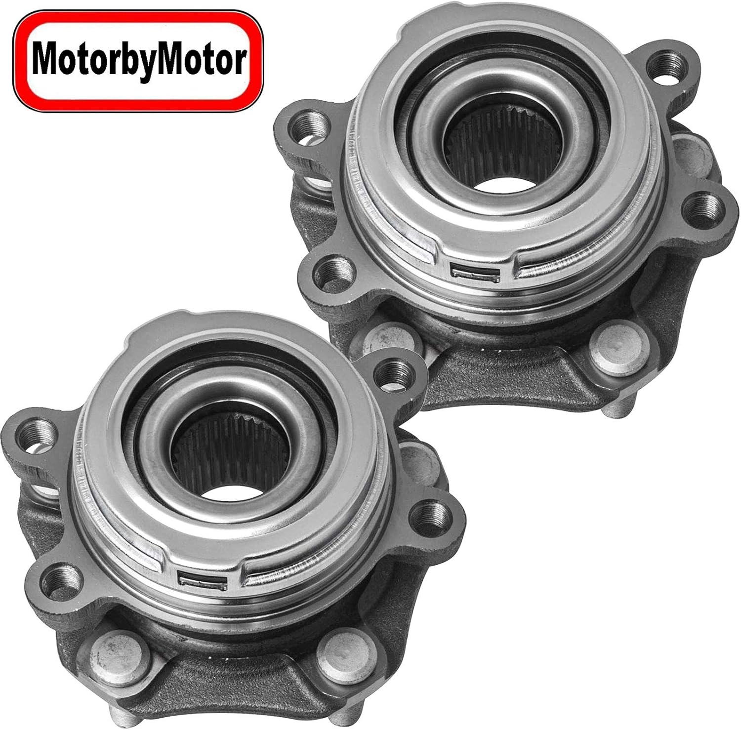 MotorbyMotor 513296 Front Wheel Bearing and Hub Assembly Fits for Nissan Altima 07-12 (3.5L V6 Only,32 Spline Quantity), Nissan Maxima Murano Pathfinder, Infiniti JX35 QX50 QX60 w/5 Lugs -2Pack