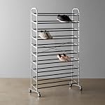 Amazon Basics 50-Pair Shoe Rack Organizer, Chrome