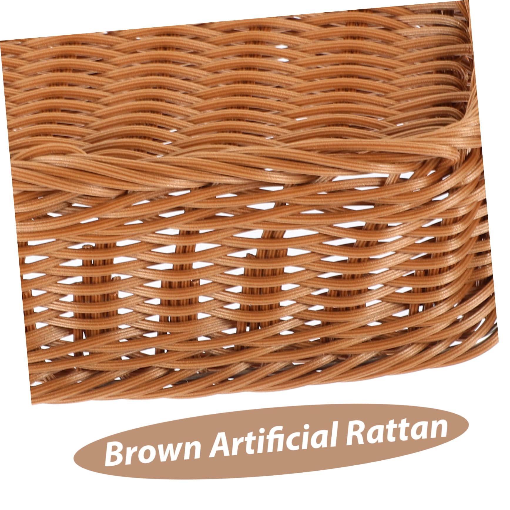 Alipis 4 Pz Contenitore Per Ristorante in Simil Rattan Per La Lievitazione Del Lievito Madre Cestino Vario Cestino Per Il Pane in Filo Metallico Rack Brown Plastica
