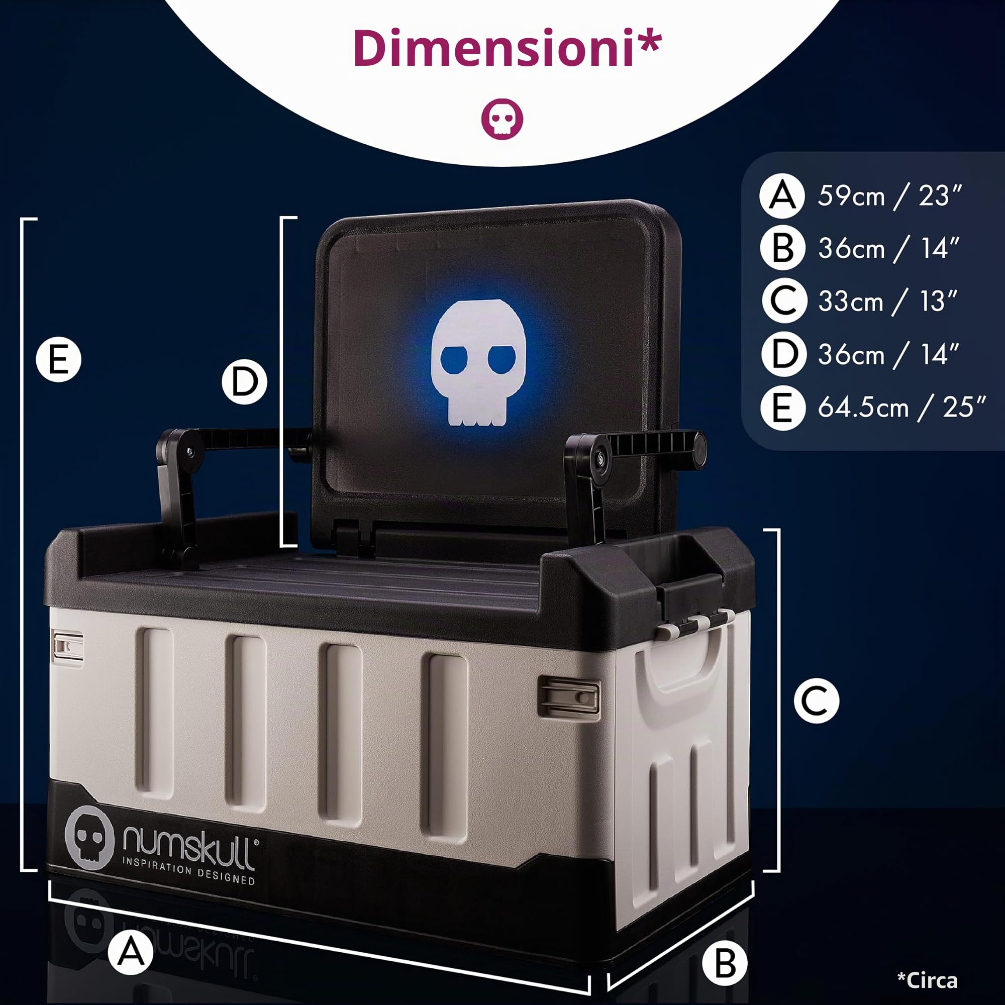 Numskull Xbox Scatola Portaoggetti 2-in-1 e Sedia Pieghevole – Organizzatore con Coperchio e Maniglie per Camerette – Merchandising Ufficiale Microsoft