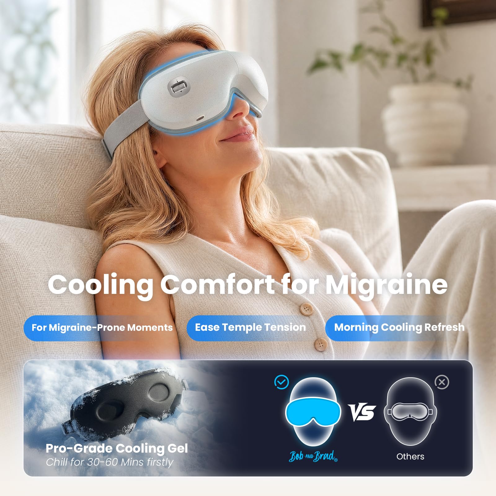 RENPHO Eyeris Smart Eye Massager with App Control, Eye Mask with Heat thumbnail 9