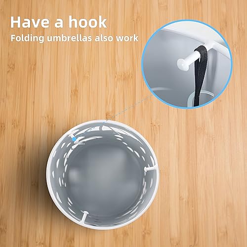 Miniatura 3 de Soporte de paraguas para entrada, soporte redondo de metal independiente, organizador de paraguas para colección de lluvia, para bastón, decoración