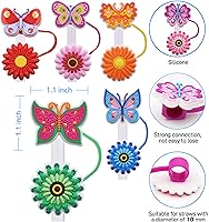 Vista 11 de Straw Cover Cap for Stanley Cup,Straw Topper Compatible for 30&40 Oz Tumbler with Handle,10mm 0.4in Dust-Proof Reusable Straw Tips Lids,Straw Tip