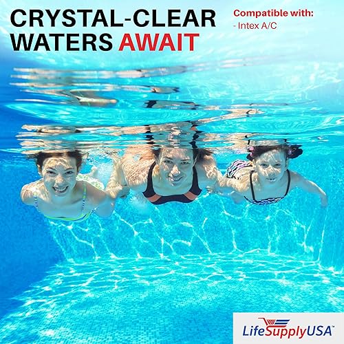 Miniatura 2 de LifeSupplyUSA Cartucho de filtro de piscina de repuesto para tipo AC 59900E para piscinas sobre el suelo Filtro de spa (paquete de 2)