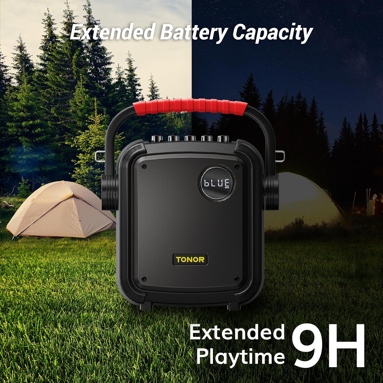 Portable Karaoke Machine with 2 Microphones, TONOR Karaoke Machine for Adults with 5400mAh Battery, Bluetooth 5.0 Karaoke Speaker Set Supports BT/TF/USB/AUX, Rechargeable PA System with TWS/FM/REC K7