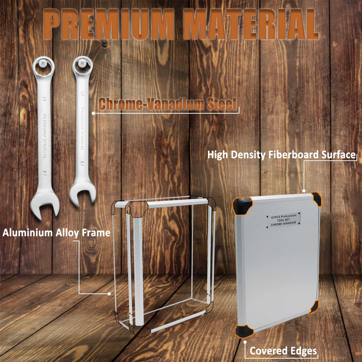 XTAUTO 187 Pieces Tool Kit Tool Box Household Hand Tool Sets Auto