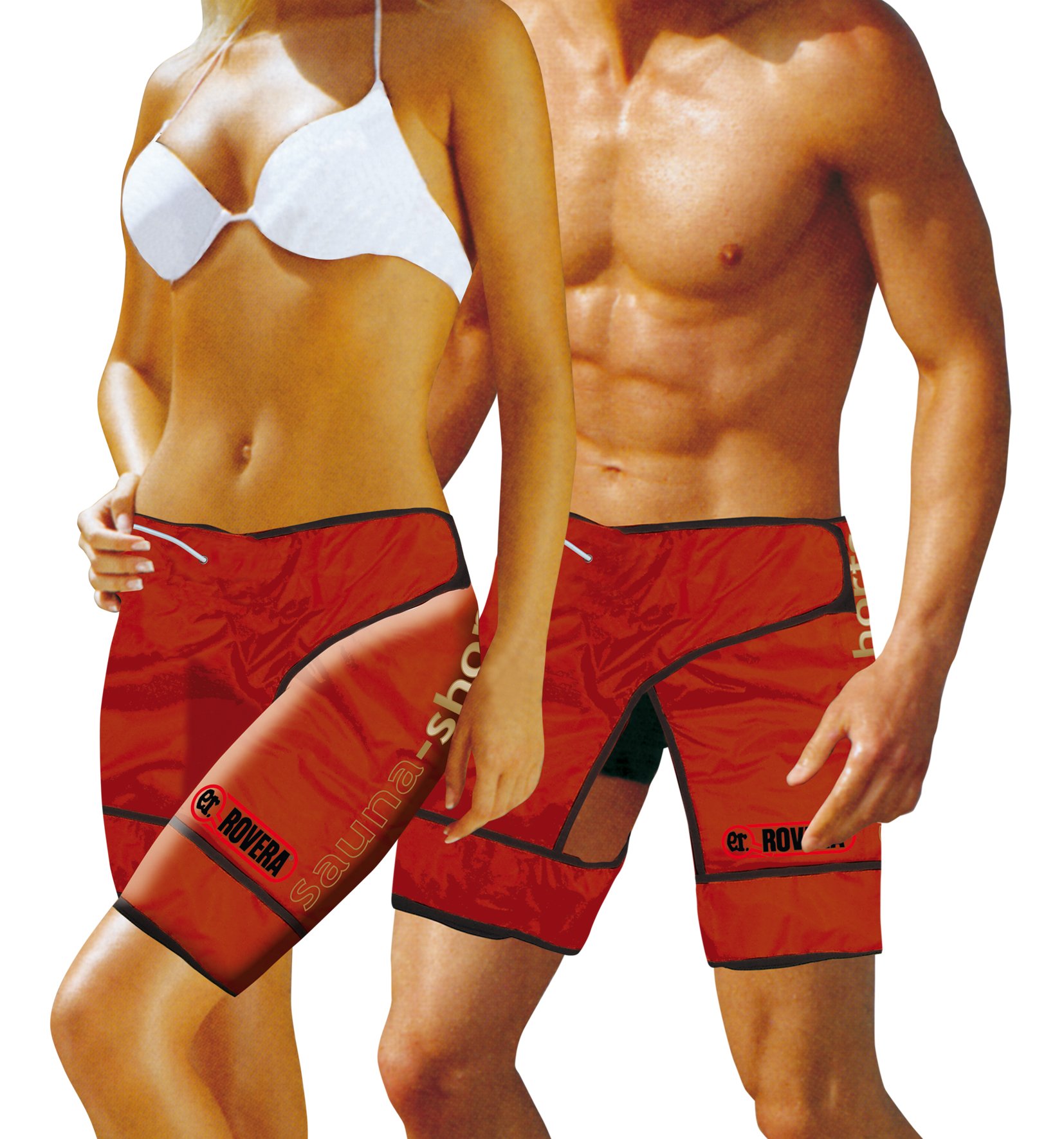 Rovera Sauna Shorts Pantaloncini Effetto Sauna Elettrici, rosso